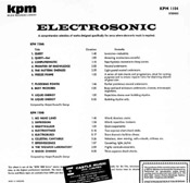 Electrosonic KPM1104 record sleeve reverse